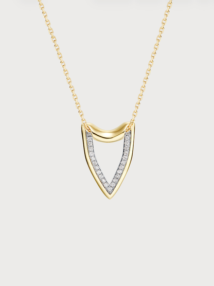 ICEWALD Conquest, Metamorphosis, Heart shield, Devotion 18k gold diamond necklace