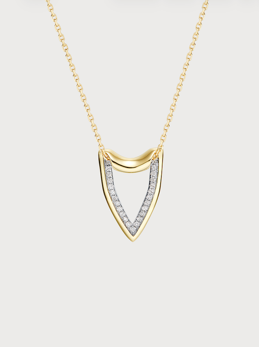 ICEWALD Conquest, Metamorphosis, Heart shield, Devotion 18k gold diamond necklace