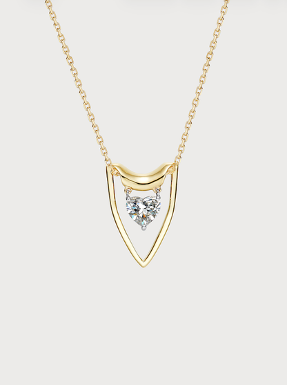 ICEWALD Conquest, Metamorphosis, Heart shield, Devotion 18k gold diamond necklace