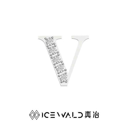 IECWARD Single Initial Puzzle Pendant Diamond Necklace