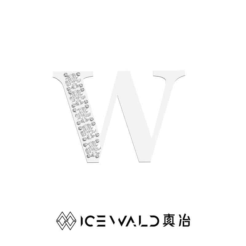 IECWARD Single Initial Puzzle Pendant Diamond Necklace