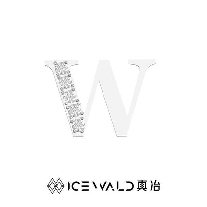 IECWARD Single Initial Puzzle Pendant Diamond Necklace