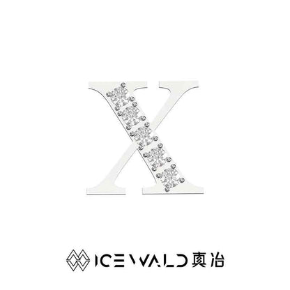IECWARD Single Initial Puzzle Pendant Diamond Necklace